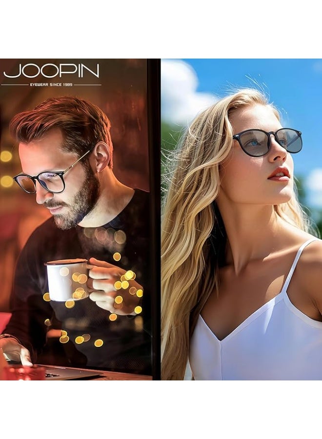 Joopin Blue Light Glasses for Men Women Anti Eye Fatigue, Retro Round Blue Light Eyewear Computer Gaming Screen Glasses - Image 4